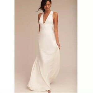 Anthropologie x BHLDN Jill Stuart Nadine Dress XS 2 Ivory Wedding Gown NWOT